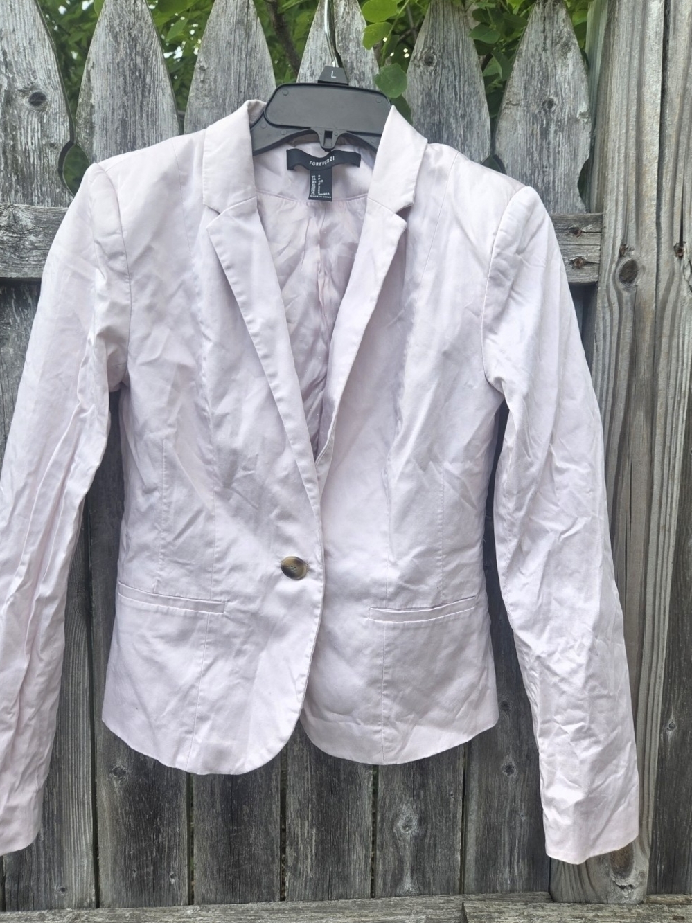 Forever 21 Light Pink Women's Blazer Jacket